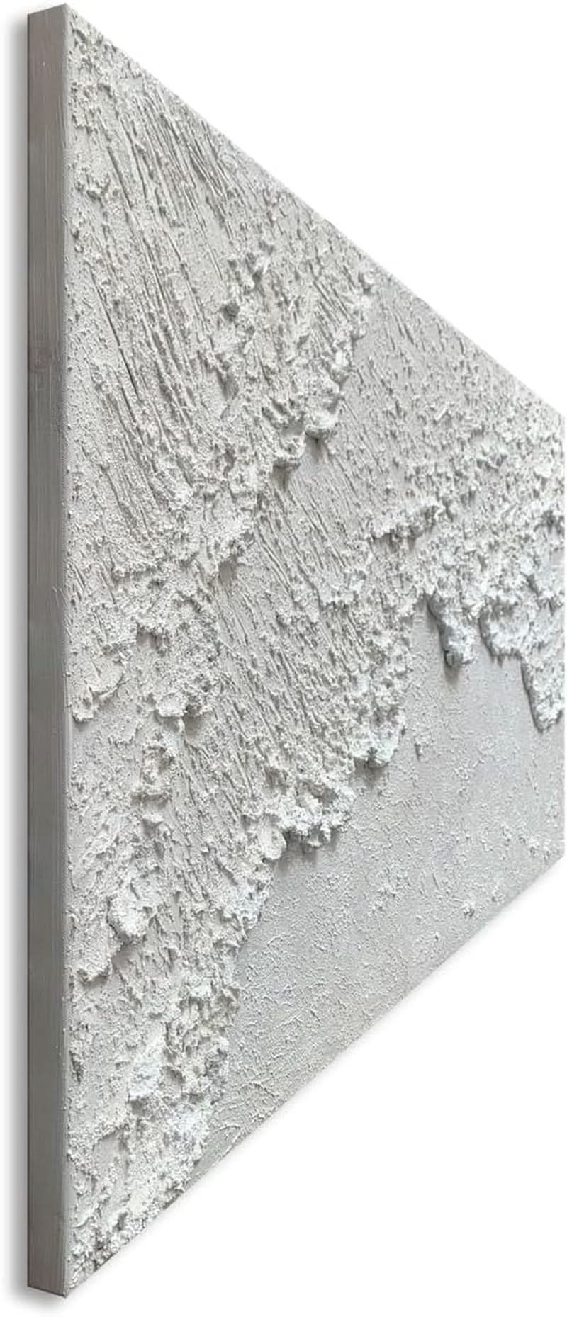 White Textured Oceanic Wave Wall Art 120x60cm Hand-Painted Canvas-1