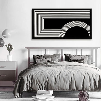 Monochrome Contemporary Canvas Wall Art 24x48 Inches Waterproof
