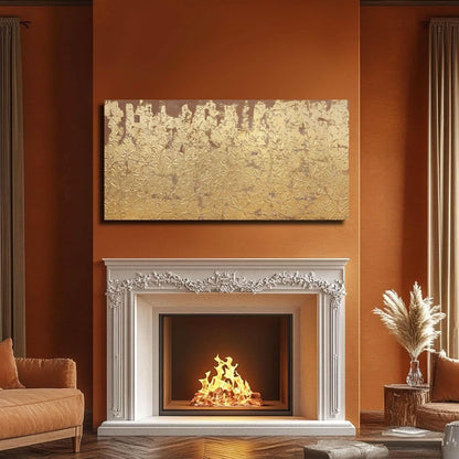 24x48 Hand-Painted Canvas Wall Art with Gold Foil Accent-4