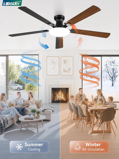 60 Inch Ceiling Fan with Ultra High Efficiency LED Lighting Remote Dimmer