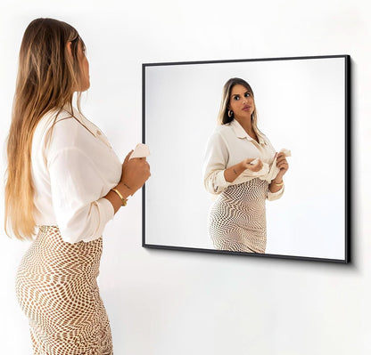 Black 36x40 Inch Rectangular Bathroom Vanity Mirror Waterproof Frame