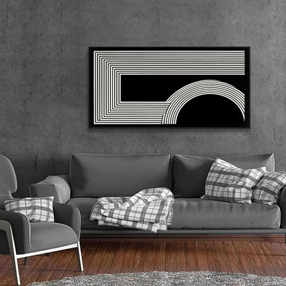 Monochrome Contemporary Canvas Wall Art 24x48 Inches Waterproof