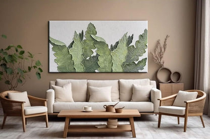 Hand Painted Floral Canvas Wall Art 24x48 Inches Framed Oil Painting