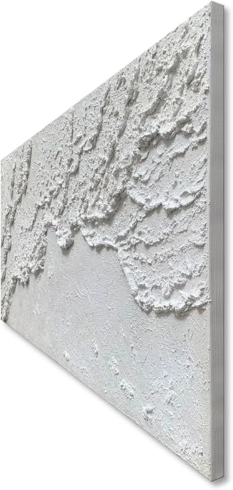 Textured concrete panel with a white background