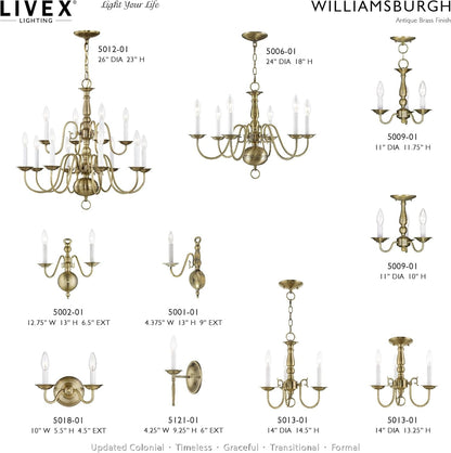 Collection of Livex Lighting chandeliers and wall sconces with dimensions on a white background.